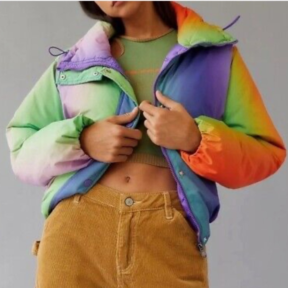 BDG Urban Outfitters Isla Lightweight Funnel Neck Puffer Jacey Size M